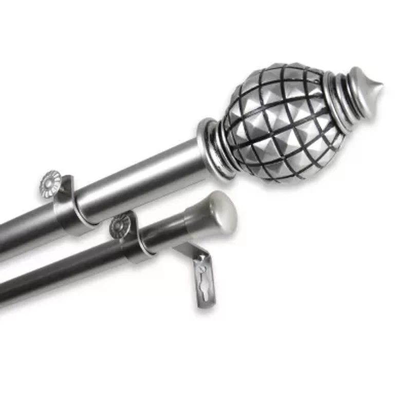 Rod Desyne Opal 1" Adjustable Double Curtain