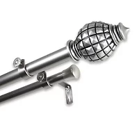 Rod Desyne Opal 1" Adjustable Double Curtain