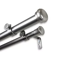 Rod Desyne Rosen 1" Adjustable Double Curtain