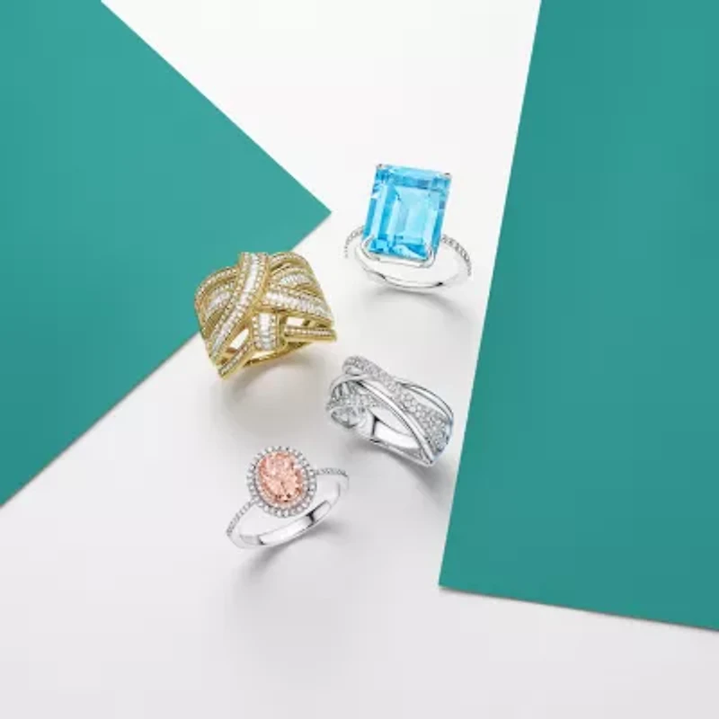 Effy Final Call Womens Genuine Gemstone & White Sapphire Sterling Silver Cocktail Ring