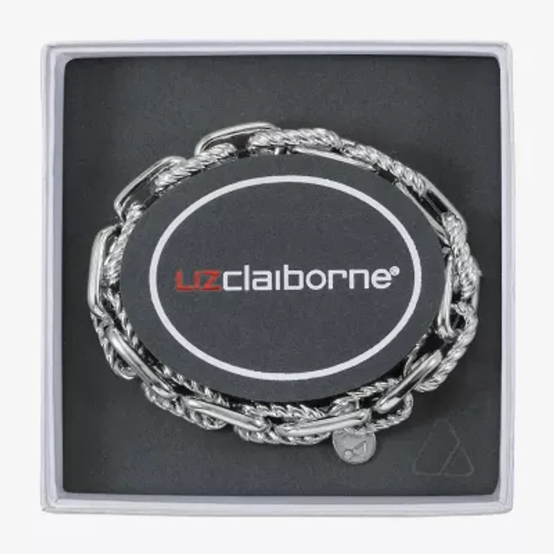 Liz Claiborne Textured Link Womens Stretch Bracelet