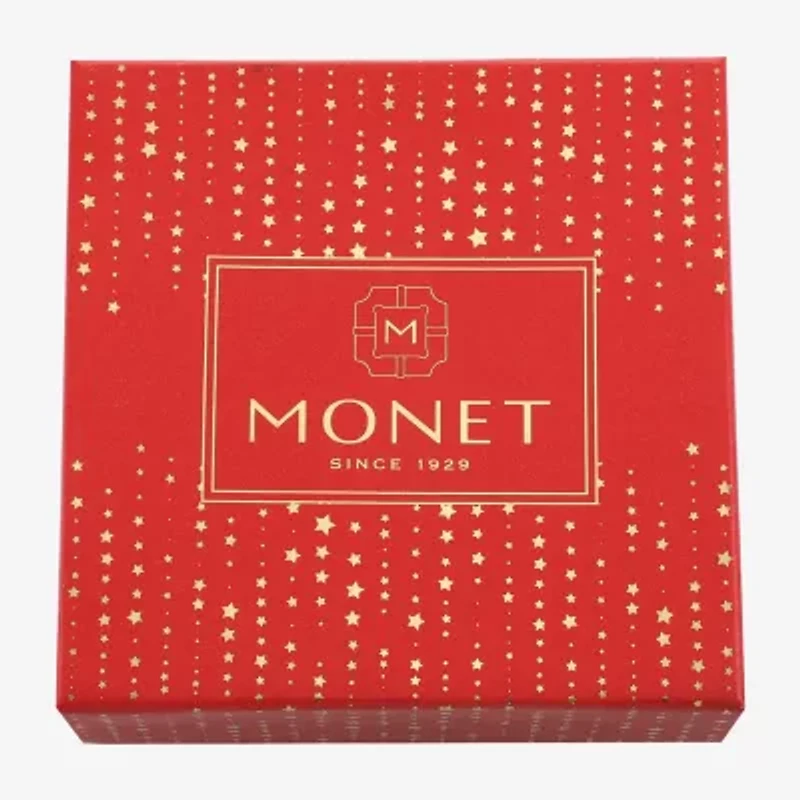 Monet Jewelry Gold Tone Red Cardinal Gold Tone Compact Mirror