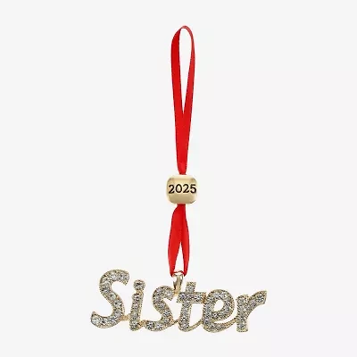 Monet Jewelry Gold Tone Sister Christmas Ornament