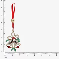 Monet Jewelry Gold Tone Holly Christmas Ornament