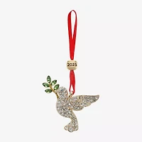 Monet Jewelry Gold Tone White Dove Christmas Ornament