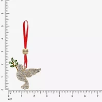 Monet Jewelry Gold Tone White Dove Christmas Ornament