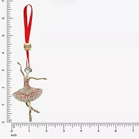 Monet Jewelry Gold Tone Pink Ballerina Christmas Ornament