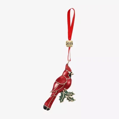 Monet Jewelry Gold Tone Red Cardinal Christmas Ornament
