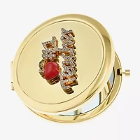 Monet Jewelry Gold Tone Teacher Red Apple Gold Tone Compact Mirror