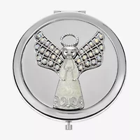 Monet Jewelry Silver Tone Angel Compact Mirror