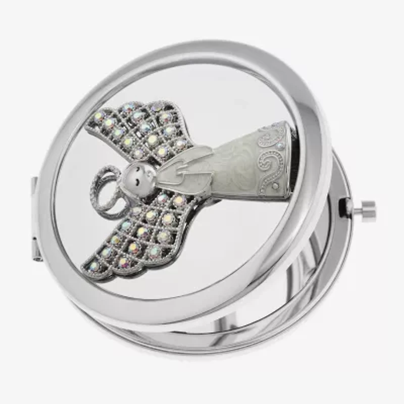 Monet Jewelry Silver Tone Angel Compact Mirror