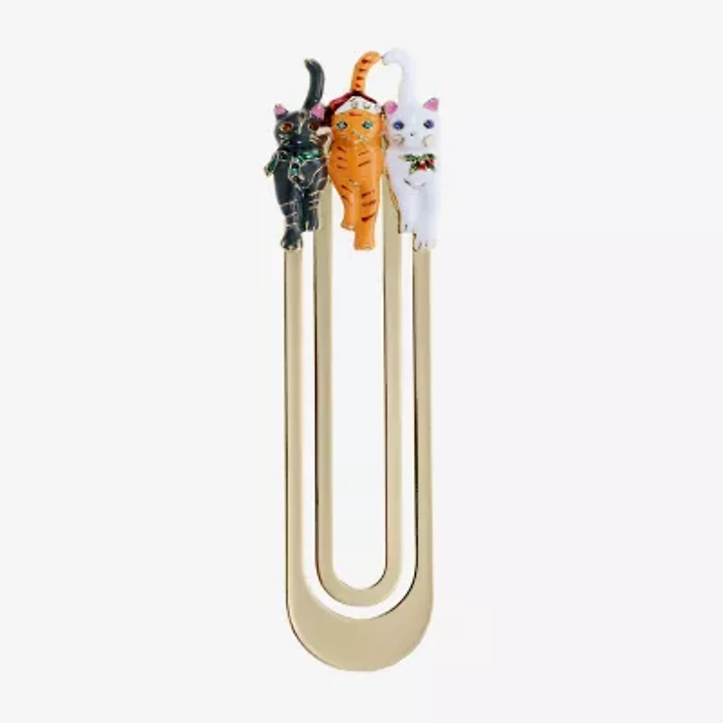 Monet Jewelry Gold Tone Cat Trio Bookmark