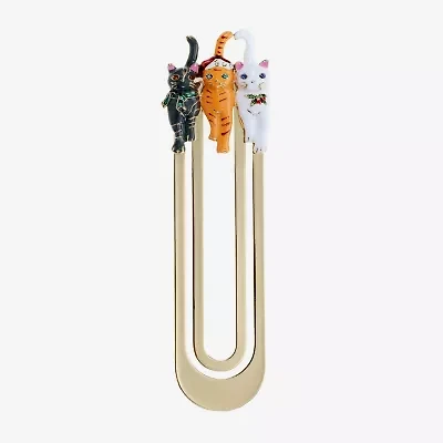 Monet Jewelry Gold Tone Cat Trio Bookmark