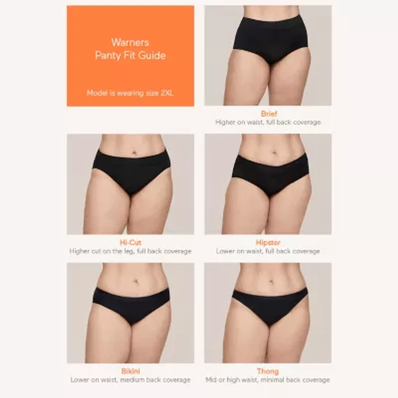 Warners® No Pinching, Problems® Dig-Free Comfort Waist Smooth and Seamless Hi-Cut RT5501P
