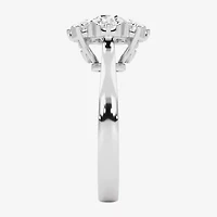 Grown Gorgeous (F, Vs2) Womens 1 1/2 CT. T.W. Lab White Diamond 14K Gold Round Halo Cocktail Ring