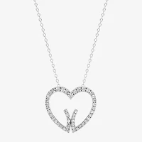 Grown Gorgeous (F, Vs2) Womens 1/2 CT. T.W. Lab White Diamond 14K Gold Heart 18 Inch Pendant Necklace