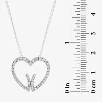 Grown Gorgeous (F, Vs2) Womens 1/2 CT. T.W. Lab White Diamond 14K Gold Heart 18 Inch Pendant Necklace