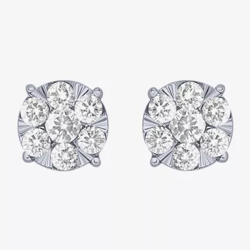 (G, Si2) 1/4 CT. T.W. Lab Grown White Diamond 10K Gold 5.5mm Stud Earrings