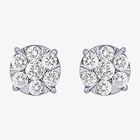 (G, Si2) 1/4 CT. T.W. Lab Grown White Diamond 10K Gold 5.5mm Stud Earrings