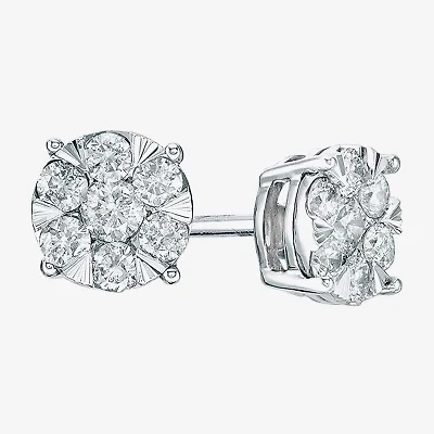 (G, Si2) 1/4 CT. T.W. Lab Grown White Diamond 10K Gold 5.5mm Stud Earrings