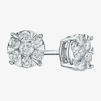 (G, Si2) 1/4 CT. T.W. Lab Grown White Diamond 10K Gold 5.5mm Stud Earrings