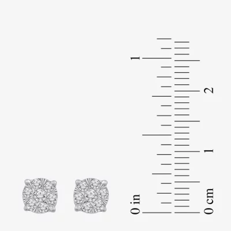 (G, Si2) 1/4 CT. T.W. Lab Grown White Diamond 10K Gold 5.5mm Stud Earrings