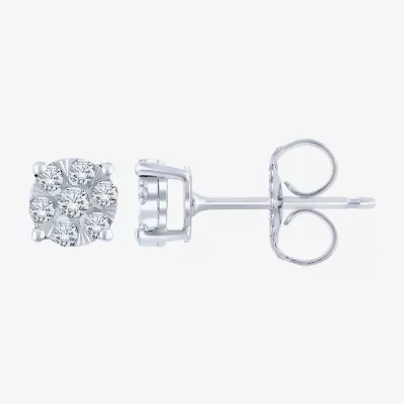 (G, Si2) 1/4 CT. T.W. Lab Grown White Diamond 10K Gold 5.5mm Stud Earrings