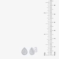 Diamond Blossom (G, Si2) 1/4 CT. T.W. Lab Grown White Diamond 10K White Gold 10.1mm Pear Stud Earrings