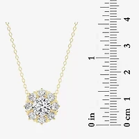 Grown Gorgeous (F,Vs2) Womens 1 1/2 CT. T.W. Lab Grown White Diamond 14K Gold Round 18 Inch Pendant Necklace