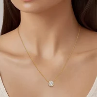 Grown Gorgeous (F,Vs2) Womens 1 1/2 CT. T.W. Lab Grown White Diamond 14K Gold Round 18 Inch Pendant Necklace