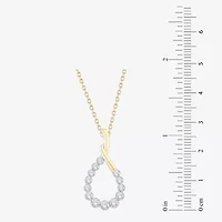 Floating Diamonds (F, Vs2) Womens 1 CT. T.W. Lab Grown White Diamond 14K Gold 18 Inch Pendant Necklace