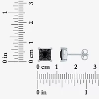 1/2 CT. T.W. Natural Black Diamond Sterling Silver 8.5mm Stud Earrings