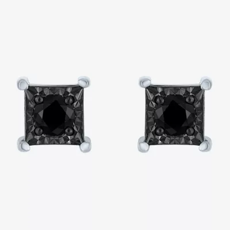 1/4 CT. T.W. Natural White Diamond Sterling Silver 7.2mm Stud Earrings