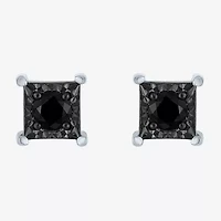 1/4 CT. T.W. Natural White Diamond Sterling Silver 7.2mm Stud Earrings