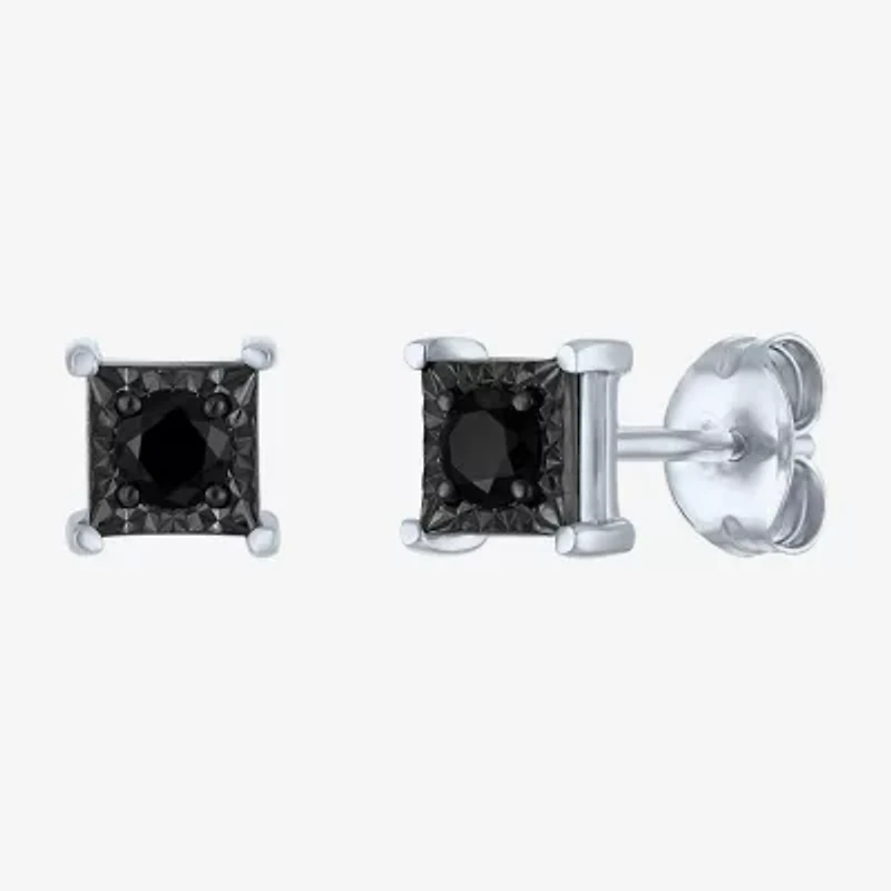 1/4 CT. T.W. Natural White Diamond Sterling Silver 7.2mm Stud Earrings