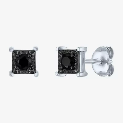 1/4 CT. T.W. Natural White Diamond Sterling Silver 7.2mm Stud Earrings