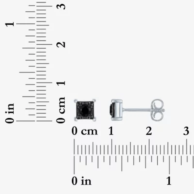 1/4 CT. T.W. Natural White Diamond Sterling Silver 7.2mm Stud Earrings