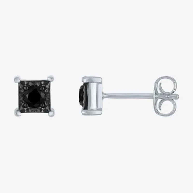1/4 CT. T.W. Natural White Diamond Sterling Silver 7.2mm Stud Earrings