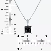 Womens 1/2 CT. T.W. Natural Black Diamond Sterling Silver 18 Inch Pendant Necklace