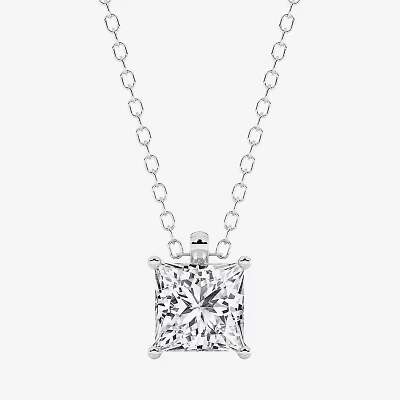 Grown Gorgeous (F,Vs2) Womens 1 1/8 CT. T.W. Lab-Grown Diamond 14K Gold or Platinum 18 Inch Princess Pendant Necklace