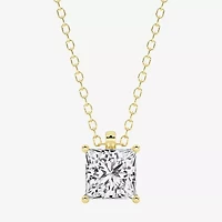 Grown Gorgeous (F,Vs2) Womens 1 1/8 CT. T.W. Lab-Grown Diamond 14K Gold or Platinum 18 Inch Princess Pendant Necklace