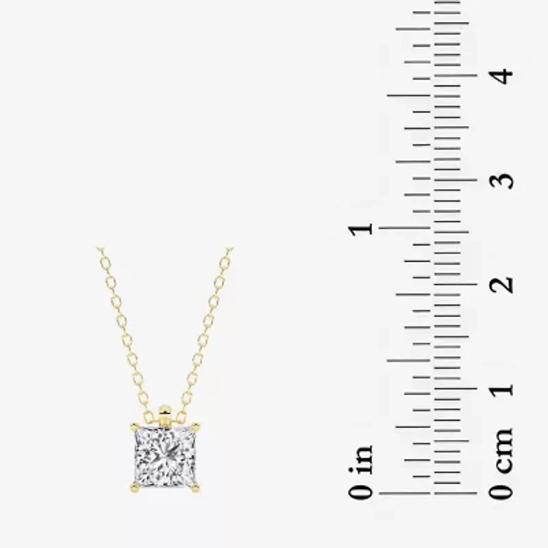 Grown Gorgeous (F,Vs2) Womens 1 1/8 CT. T.W. Lab-Grown Diamond 14K Gold or Platinum 18 Inch Princess Pendant Necklace