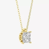 Grown Gorgeous (F,Vs2) Womens 1 1/8 CT. T.W. Lab-Grown Diamond 14K Gold or Platinum 18 Inch Princess Pendant Necklace