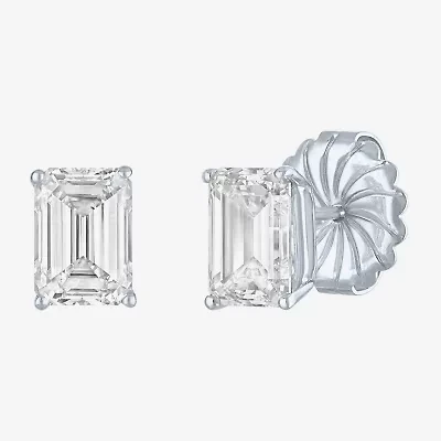 Si1-Si2/E-F 3 CT. T.W. Lab Grown White Diamond 14K White Gold 8.1mm Stud Earrings