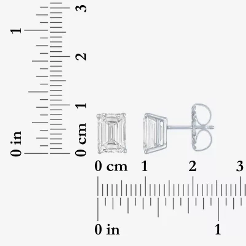 Si1-Si2/E-F 3 CT. T.W. Lab Grown White Diamond 14K White Gold 8.1mm Stud Earrings