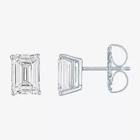 Si1-Si2/E-F 3 CT. T.W. Lab Grown White Diamond 14K White Gold 8.1mm Stud Earrings