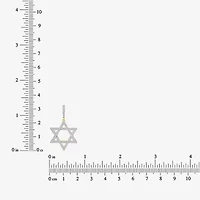 "Star Of David" Mens 3/4 CT. T.W. Natural White Diamond 10K Gold Star Pendant