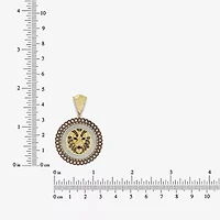 "Lion" Mens 1 1/4 CT. T.W. Natural Champagne Diamond 10K Gold Pendant