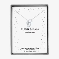 Diamond Accent (G-H Womens Diamond Accent Lab Grown White Diamond Accent Sterling Silver 16 Inch Pendant Necklace