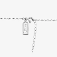 Enchanted Disney Fine Jewelry (F,Si1) Womens 1/4 CT. Lab Grown White Diamond Sterling Silver Keys 18 Inch Pendant Necklace